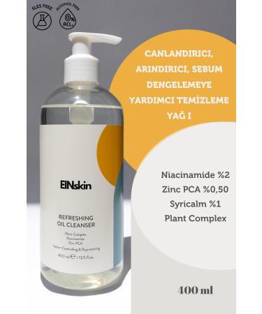 Einskin Revitalizing Skin Cleansing Oil 400 ml (Niacinamide Zinc PCA Syricalm and Plant Complex)