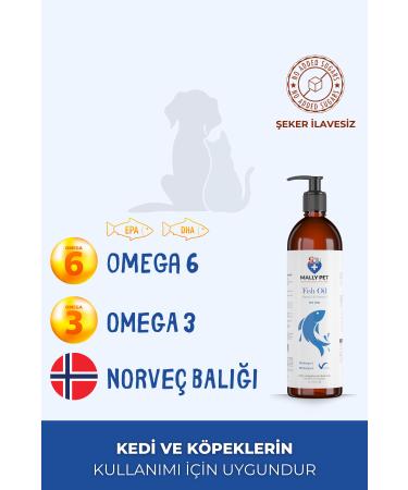 MALLY PET PROFESSIONAL PET CARE Omega 3 and Omega 6 Supplemented Fish Oil for Cats and Dogs 200 ml - Buy Online on GoSupps.com