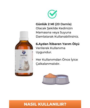 MALLY PET PROFESSIONAL PET CARE Cat Hair Loss Prevention Hair Health Drops Plus B For Cats 50 ml - Buy Online on GoSupps.com