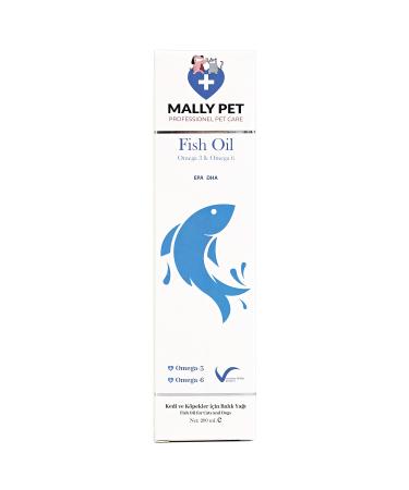 MALLY PET PROFESSIONAL PET CARE Omega 3 and Omega 6 Supplemented Fish Oil for Cats and Dogs 200 ml - Buy Online on GoSupps.com