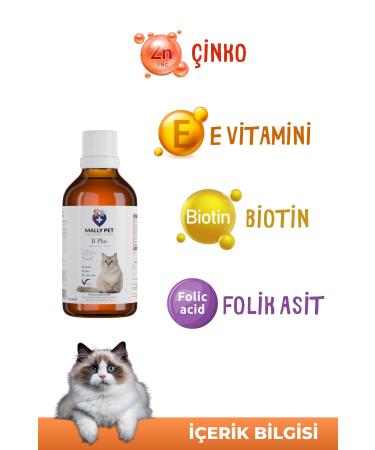 MALLY PET PROFESSIONAL PET CARE Cat Hair Loss Prevention Hair Health Drops Plus B For Cats 50 ml - Buy Online on GoSupps.com
