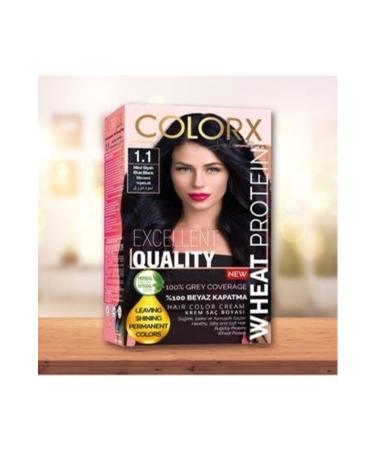 COLORX Hair Dye Single Blue Black 1.1