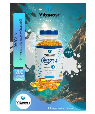 Vitamost Omega 3 Fish Oil 200 Softgels - Buy Online on GoSupps.com