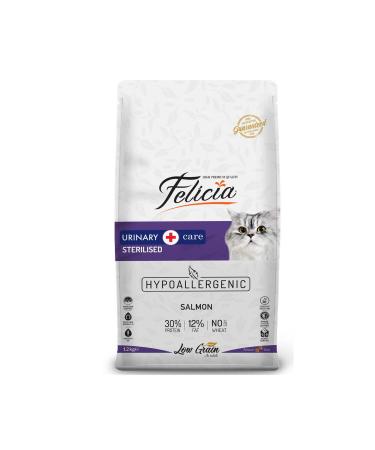 Felicia Hypoallergenic Urinary Salmon Low Grain Sterilized Cat Food 12 Kg