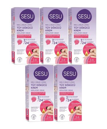 Sesu Hair Removal Cream 40ML Sensitive Skin/Sensitive (Set of 5)