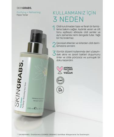 SkinGrabs.Skincare Organic Salicylic Acid and Edelweiss Revitalizing Toner (PURIFYING & REFRESHING FACE TONER) - Buy Online on GoSupps.com