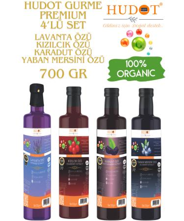 HUDOT GURME PREMIUM 4-PIECE SET BLUEBERRY BLACK MULBERRY LAVENDER CRANBERRY EXTRACT 4X700GR