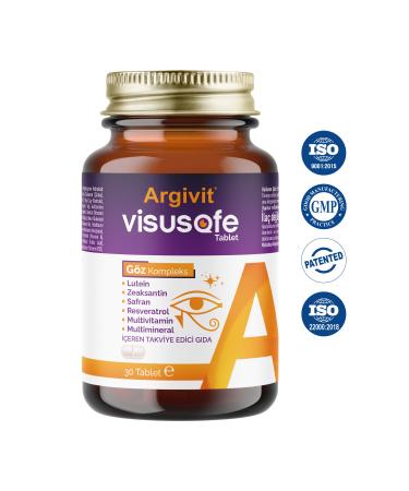 Argivit Visusafe - Lutein Zeaxanthin Saffron Resveratrol Multivitamin And Multimineral - 30 Tablets - Buy Online on GoSupps.com