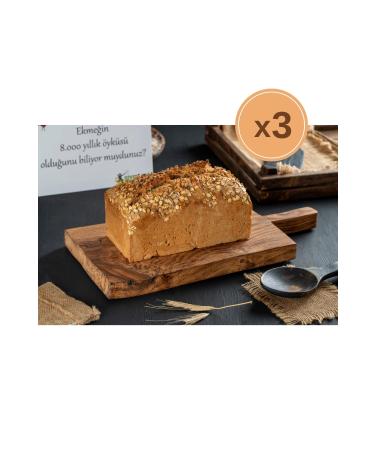 Einkorn House 3 Kg Unsalted 0 Einkorn Wheat Sourdough 3 Breads Total 3x1 Kg (Unsalted-unsalted-unsalted)