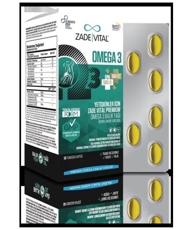 ZADEV TA Zade Vital Premium Omega 3 Fish Oil 50 Capsules for Adults