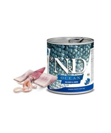 & D Ocean Sea Bass and Squid Adult Dog Canned Food 285 gr - Petshopundan