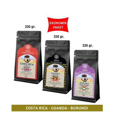AS Kurukahvecisi 1923 Filter Coffee Set 250 Gr. (COSTA RICA UGANDA BURUNDI)