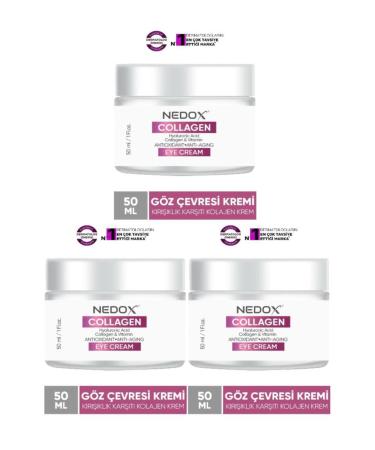 NEDOX 3 Pieces Anti-Wrinkle Collagen Eye Contour Cream 50 ml