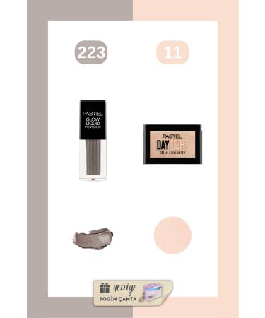 Pastel Mix Set - Glow Liquid Eyeshadow 223 + Daylight 11 + Togin Bag