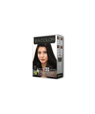 2 Tube Cream Hair Dye Set Brown No:4.0