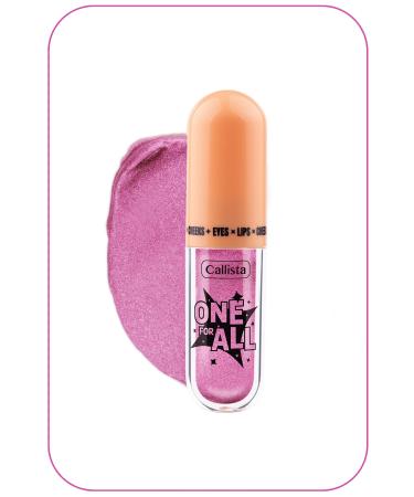 Callista One For All Eyes & Lips & Cheeks Shimmering Liquid Eyeshadow - 07 Pretty Violet - Buy Online on GoSupps.com