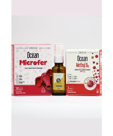 Ocean Iron B12 and Vitamin D Supplement Set for Children: Microfer Estellife D3 & Methyl B12