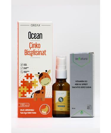 Ocean Vitamin D and Zinc Supplement Set for Children: Venatura D3 Estellife D3 & Ocean Zinc