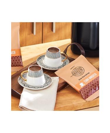 Karaca Hat r Medium Roasted Foamy 10 Pieces Turkish Coffee 10 x 100 gr - Buy Online on GoSupps.com