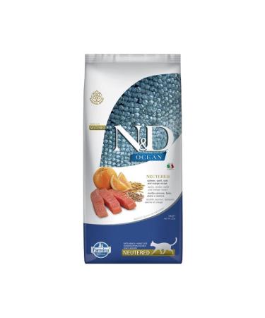 N & D Ocean Salmon Wheat Oat & Orange Sterilized Adult Cat Food 10 Kg