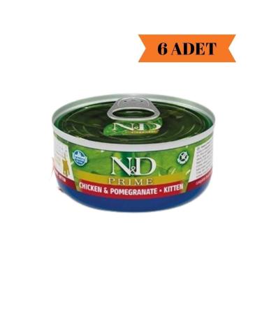N & D Prime Grain-Free Chicken & Pomegranate Kitten Wet Food 70 gr X 6 Pieces