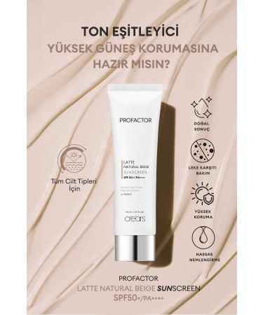 Cre'ars Concealer Tinted Sunscreen Cre'ars Profactor Latte Sunscreen SPF50+/PA++++ (Natural Beige) - Buy Online on GoSupps.com