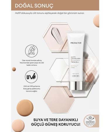 Cre'ars Concealer Tinted Sunscreen Cre'ars Profactor Latte Sunscreen SPF50+/PA++++ (Natural Beige) - Buy Online on GoSupps.com