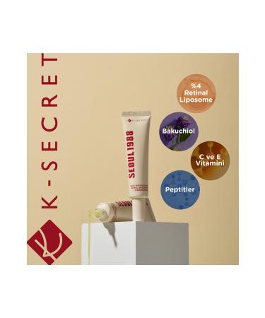 KSECRET Seoul 1988 Eye Cream Retinal Liposome 4%+fermented Bean 30ml - Anti-Aging Eye Cream