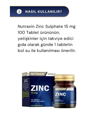 Nutraxin Zinc Sulphate 15 Mg 100 Tablets 3 Pack - Buy Online on GoSupps.com