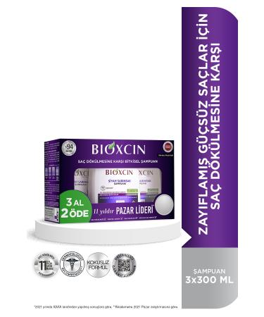 Bioxcin Black Garlic Shampoo Buy 3 Get 2 3x300 Ml - Damaged Sparse Falling Hair