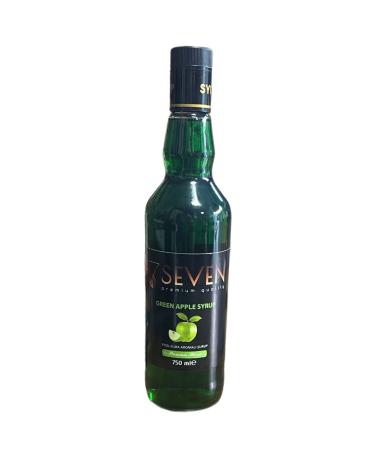 Seven7 Green Apple Flavored Syrup Glass 750ml