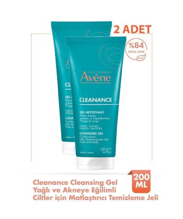 Avene Cleanance Cleansing Gel 200 ml 2 Pieces