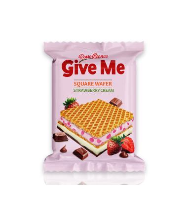ROSSO BIANCO Give Me Strawberry Cream Square Wafer 30GR.*24 Pieces - Buy Online on GoSupps.com