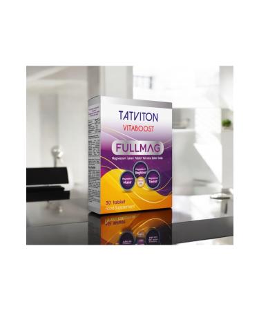 TATVITON VITABOOST FULLMAG 30 Tablets Magnesium Taurate Bisglycinate Malate And B6 - Buy Online on GoSupps.com