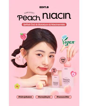 EDITB Brightening Gel Essence with Niacinamide and Glutathione EDIT.B PeachNiacin Glutathione 200 ML - Buy Online on GoSupps.com