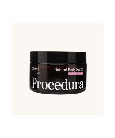 Procedura Natural Body Scrub - Natural Rose Oil - Purification - Moisturizing - Radiant Skin - Ingrown Hair Prevention 300 ml. - Buy Online on GoSupps.com