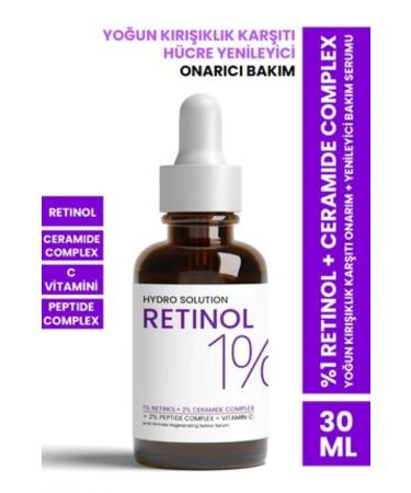 NOVAFACE STD Hydro Solution %1 Retinol Ceramide Intensive Anti-Wrinkle Regenerating Serum 30ml Classic