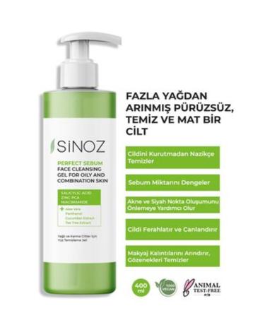 NOVAFACE STD Perfect Sebum Balancing Facial Cleansing Gel 400 ml Classic for Oily Combination Skin