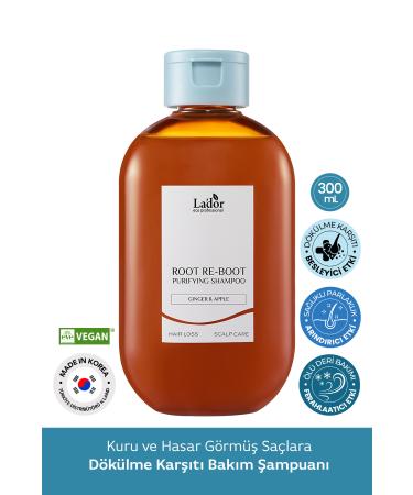 Lador Anti-Loss Purifying and Intensive Moisturizing Hair Care Shampoo LADOR Root Re-Boot Ginger Apple
