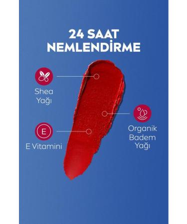 NIVEA Tinted Lip Care Cream Red 4.8 gr Moisturizing SPF30 Natural Oils Vitamin E For Lips Cheeks - Buy Online on GoSupps.com