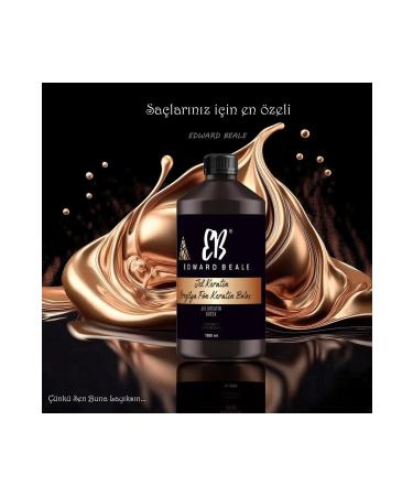 Edward Beale Hair Care Gel Keratin Odorless Smokeless Botox Brazilian Blow Dry 1000ml Gold Series