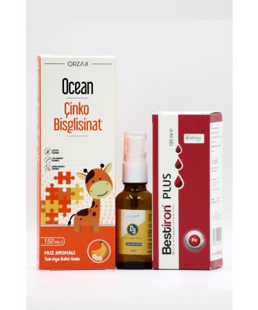 Ocean Iron Zinc and Vitamin D Support Set for Children: Bestiron Plus Estellife D3 & Ocean Zinc - Buy Online on GoSupps.com