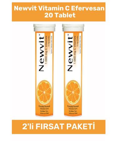 Newvit Vitamin C Effervescent 20 Tablets - 2 Pieces