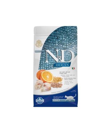 N & D Ocean Cod Fish Wheat Oat & Orange Adult Cat Food 1.5 Kg