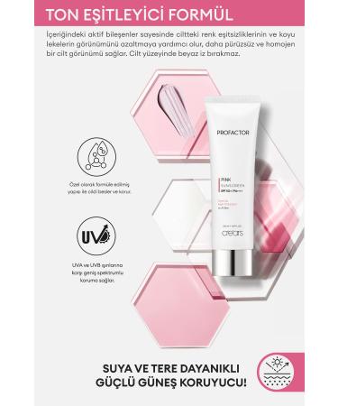 Cre'ars 5 Different Plant Complex Tone Equalizing Sunscreen Cre'ars Profactor Pink Sunscreen SPF50+/PA++++ - Buy Online on GoSupps.com