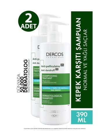 Vichy Dercos Anti-Pelliculaire Anti-Dandruff Anti-Dandruff Shampoo 390 ml - Normal and Oily Hair 2