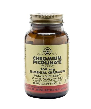 Solgar Chromium Picolinate 200 Mcg 90 Capsules 033984008663