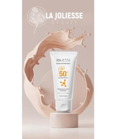La Joliesse Sun Cream Spf 50+ UVA & UVB High Protection + Hyaluronic Acid 100 ml