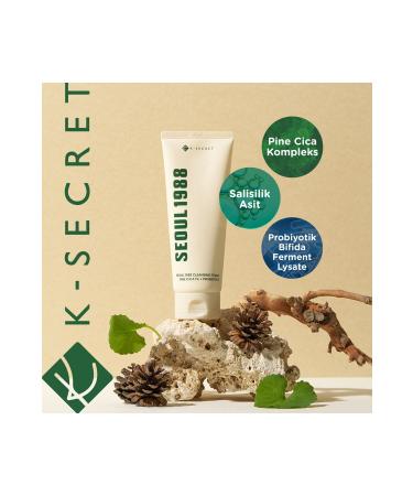 KSECRET SEOUL 1988 Cleansing Foam: Pine Cica 1%+Probiotics 150ml - Facial Cleansing Foam