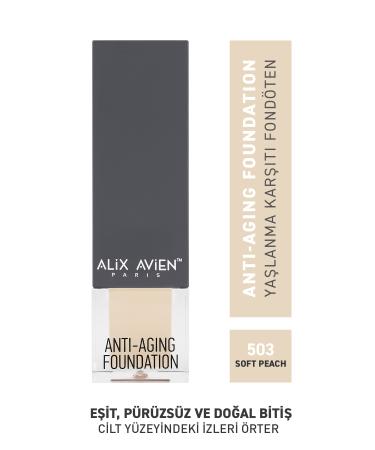 Alix Avien Anti Aging Foundation - Anti Aging Foundation 503 Soft Peach Spf 15 - 35 ml